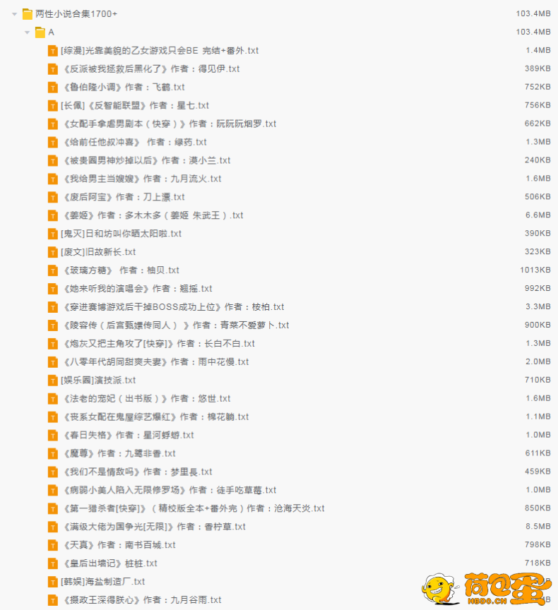 《两性小说合集1700+》一次看个够[txt]