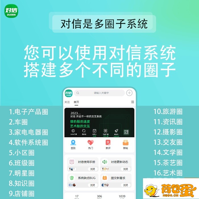对信/ 对信开源系统+后台+PC+H5 (多圈)